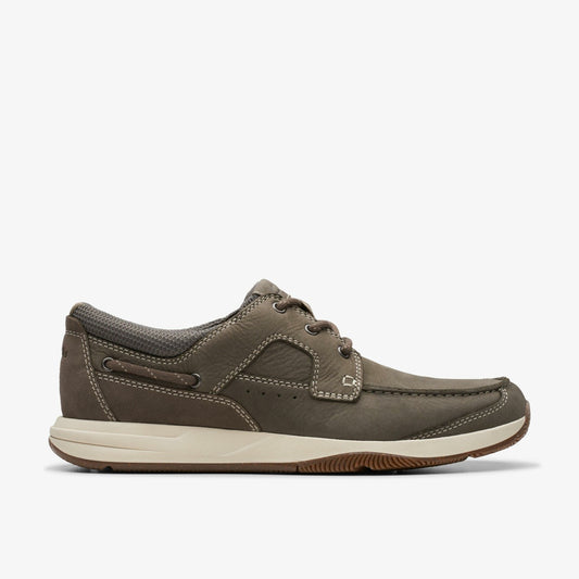 Sailview Lace Taupe Nubuck - Clarks Men