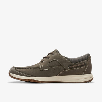 Sailview Lace Taupe Nubuck - Clarks Men