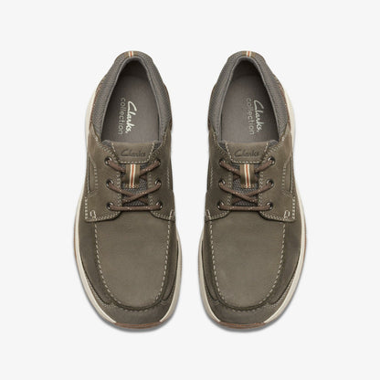 Sailview Lace Taupe Nubuck - Clarks Men