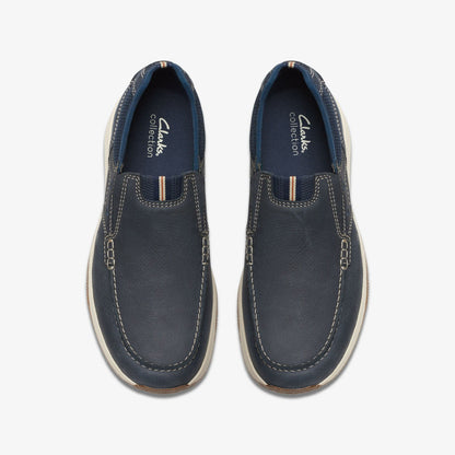 Sailview Step Loafer Navy Nubuck - Clarks Men
