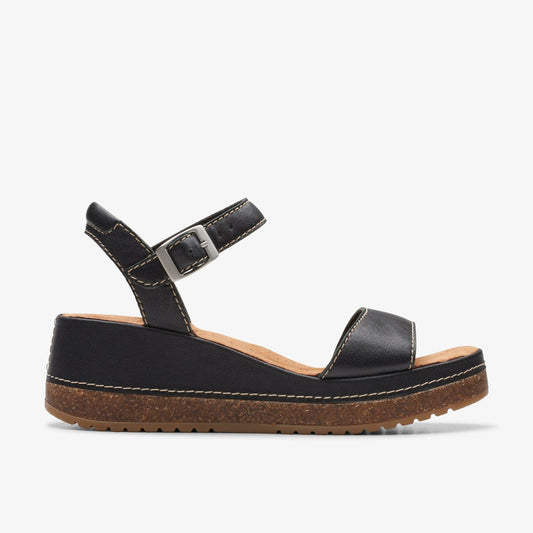 Kassanda Lily Black Leather - Clarks Women