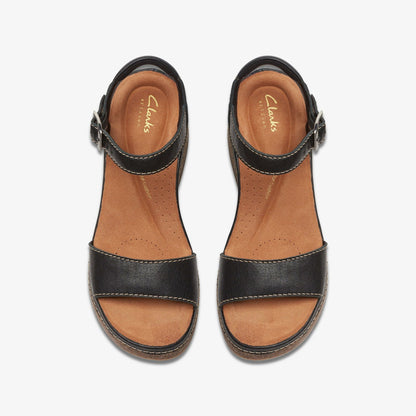 Kassanda Lily Black Leather - Clarks Women