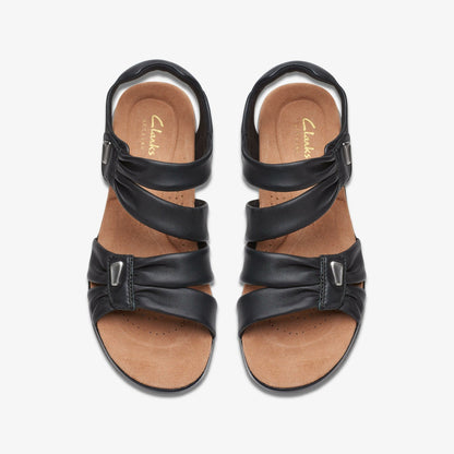 Kitly Ave Black Leather - Clarks Women
