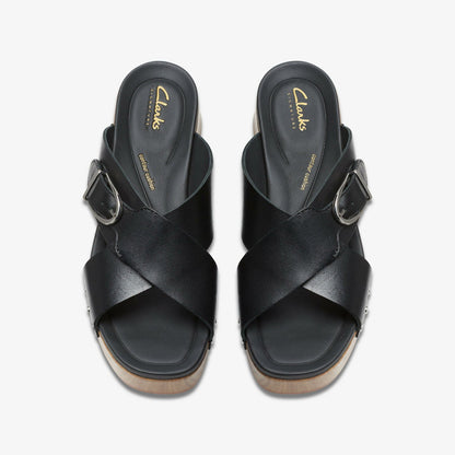 Sivanne Walk Black Leather - Clarks Women