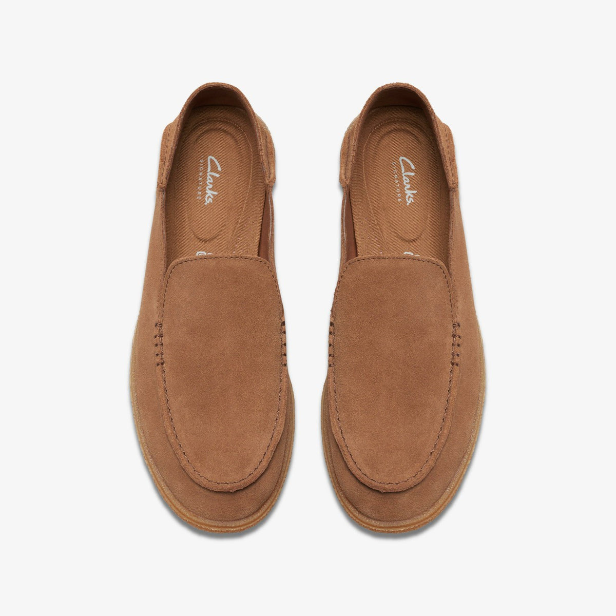 Clark Bay Step Loafer Cola Suede - Clarks Men