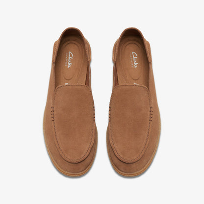 Clark Bay Step Loafer Cola Suede - Clarks Men