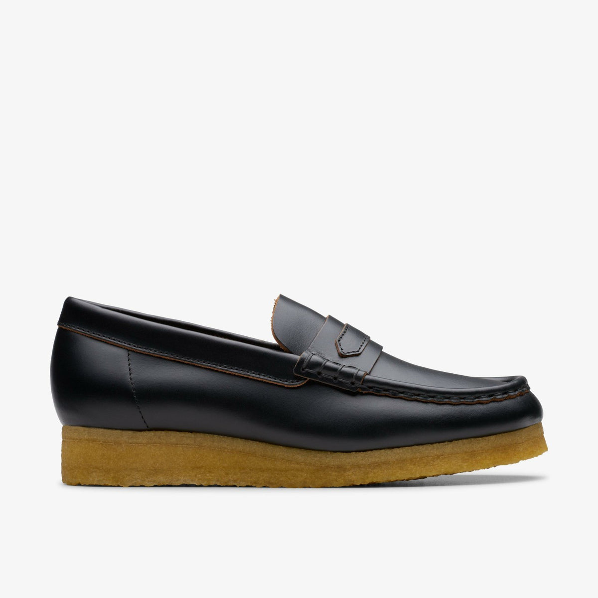 Wallabee Loafer Black Smooth Leather - Clarks Women