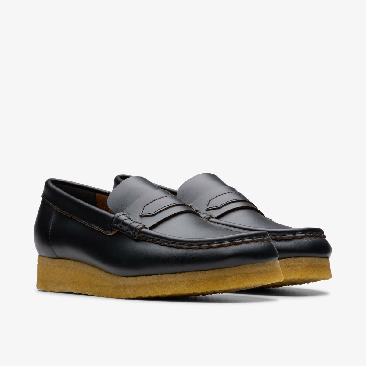 Wallabee Loafer Black Smooth Leather - Clarks Women
