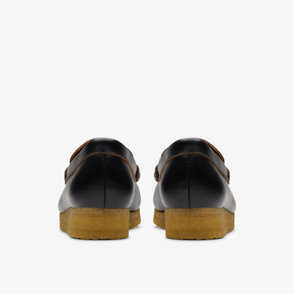 Wallabee Loafer Black Smooth Leather - Clarks Women