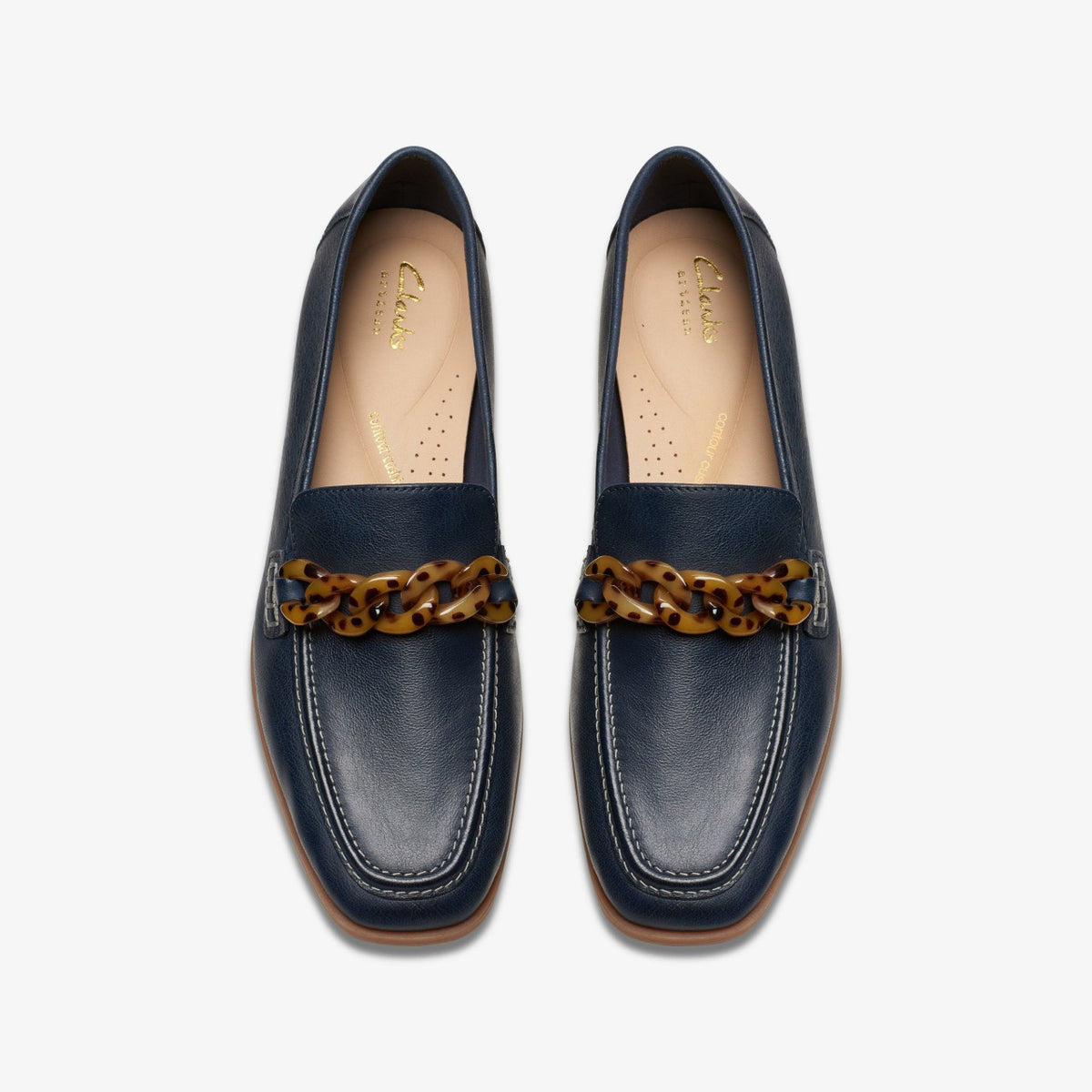 Sarafyna Iris Loafer Navy Leather - Clarks Women