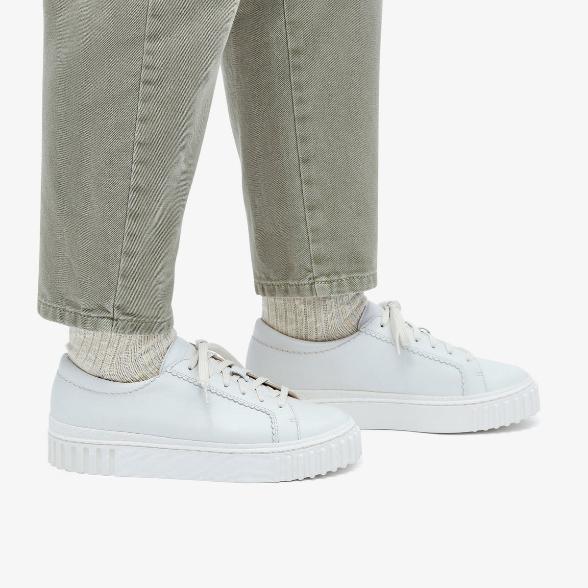 Mayhill Walk Off White Leather - Clarks Women