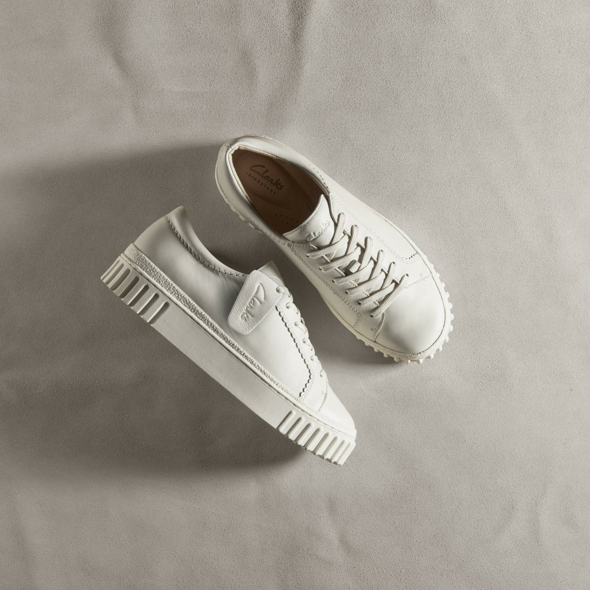 Mayhill Walk Off White Leather - Clarks Women