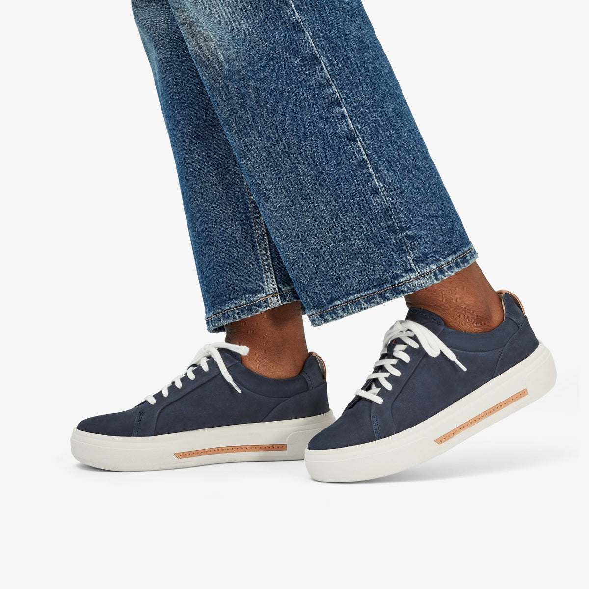 Hollyhock Walk Navy Nubuck - Clarks Women