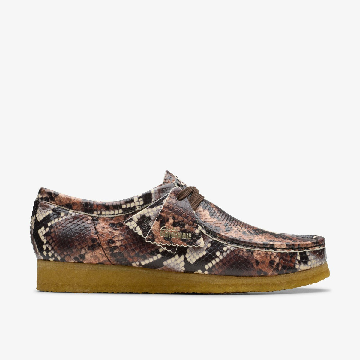 Wallabee Brown Snake Print - Clarks Men
