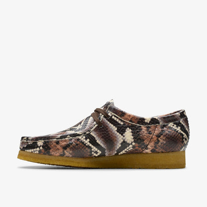 Wallabee Brown Snake Print - Clarks Men