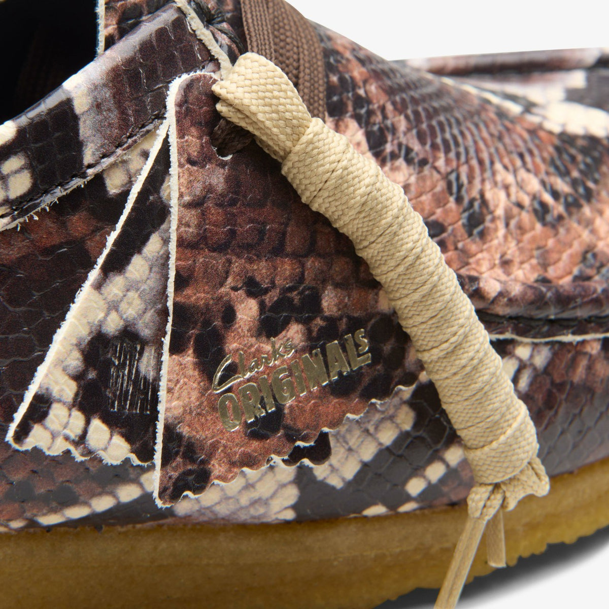 Wallabee Brown Snake Print - Clarks Men