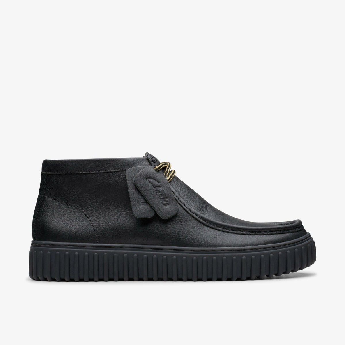 Torhill Hi Black Leather - Clarks Men