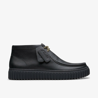Torhill Hi Black Leather - Clarks Men