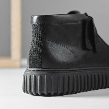 Torhill Hi Black Leather - Clarks Men