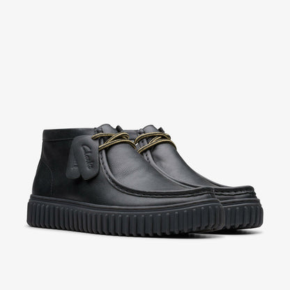 Torhill Hi Black Leather - Clarks Men