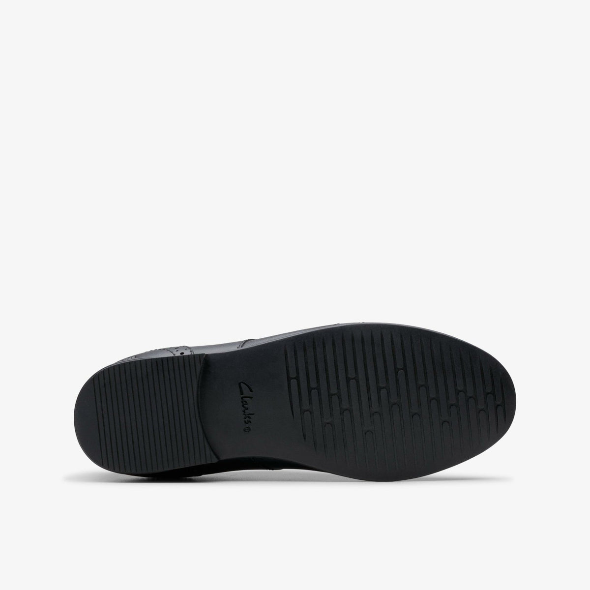 Finja Brogue Older Black Leather - Clarks Kids