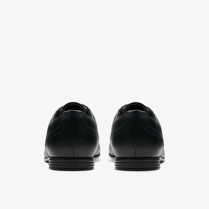 Finja Brogue Youth Black Leather - Clarks Kids
