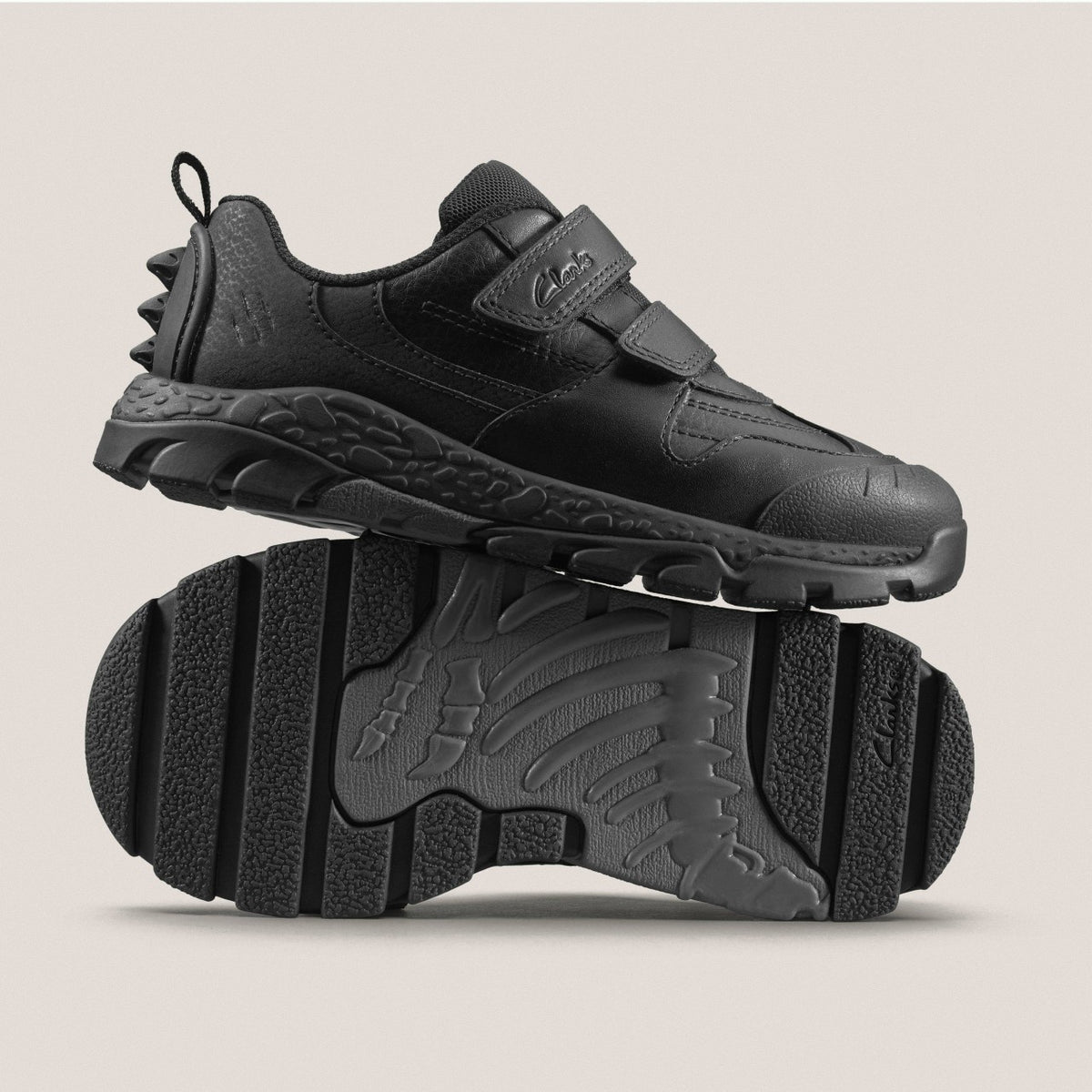 Steggy 2 Pace Kid Black Leather - Clarks Kids