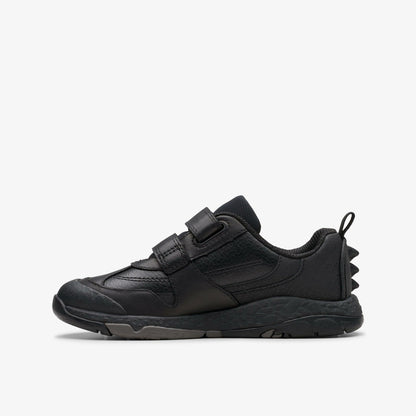 Steggy 2 Pace Kid Black Leather - Clarks Kids