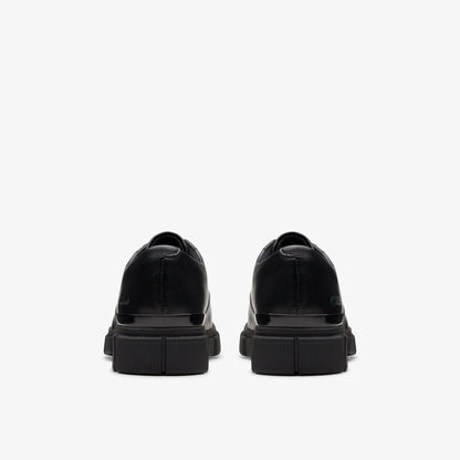 Evyn Lace Kid Black Leather - Clarks Kids