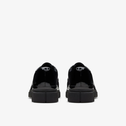 Evyn Lace Kid Black Patent - Clarks Kids