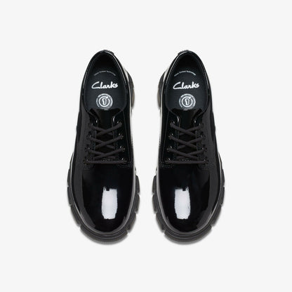 Evyn Lace Kid Black Patent - Clarks Kids