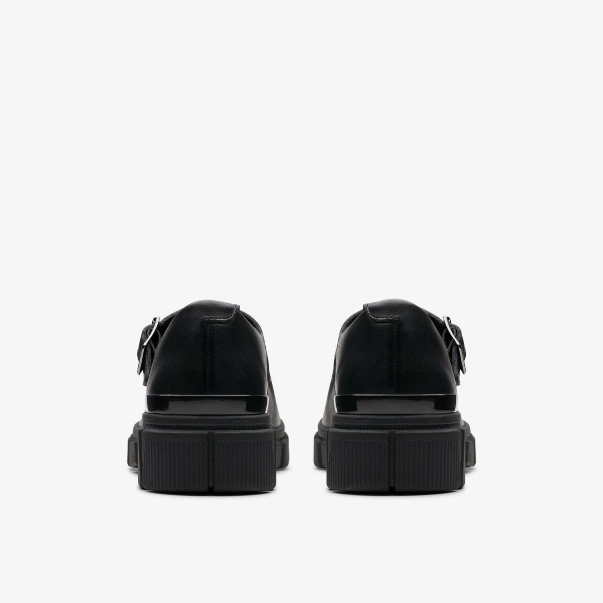 Evyn Bar Youth Black Leather - Clarks Kids