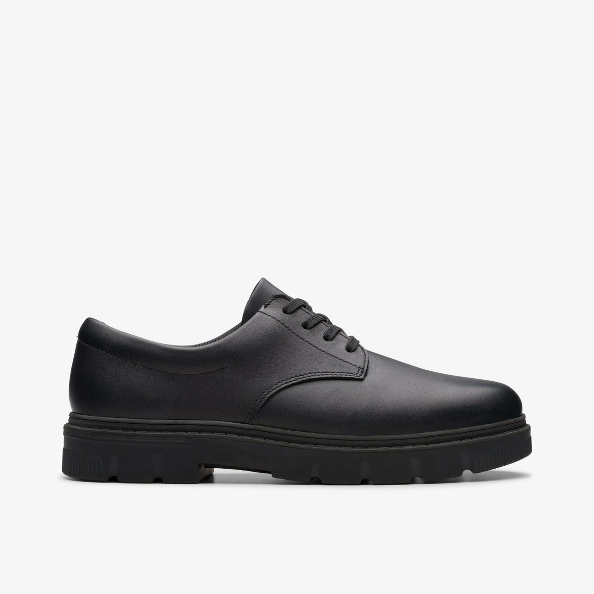 Lorcam Loop Youth Black Leather - Clarks Kids