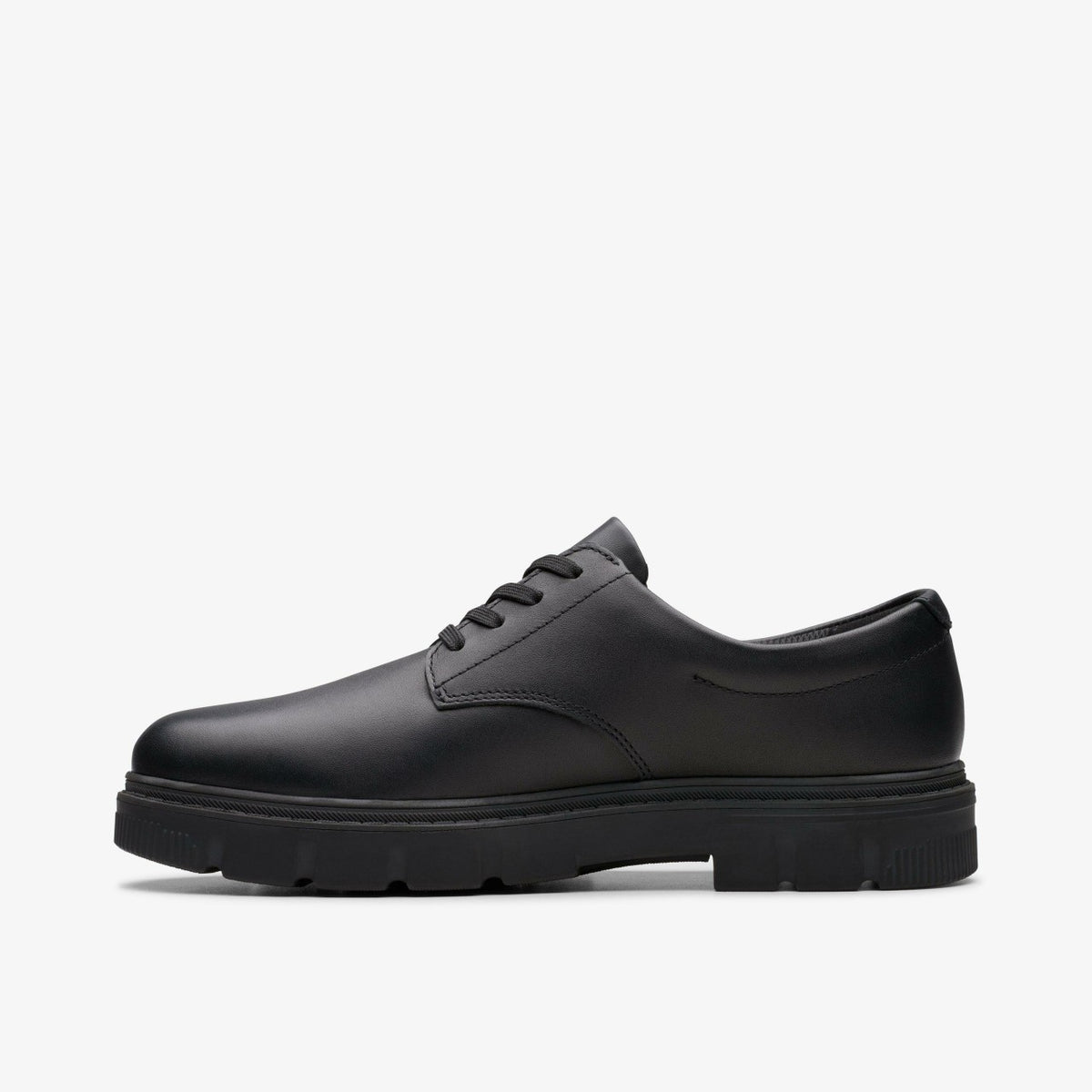 Lorcam Loop Youth Black Leather - Clarks Kids
