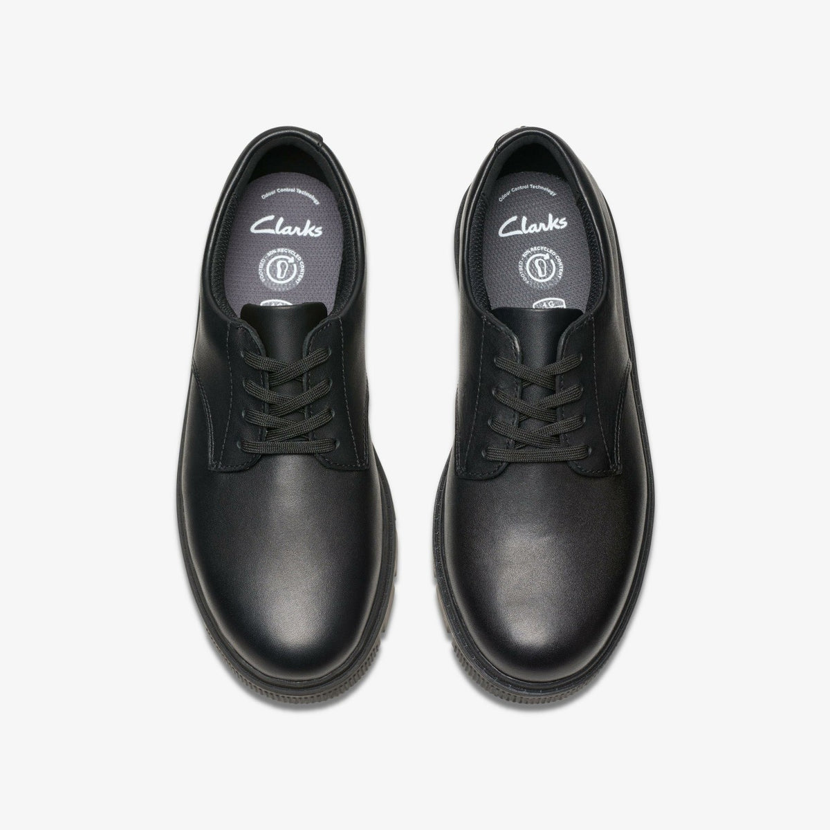 Lorcam Loop Youth Black Leather - Clarks Kids