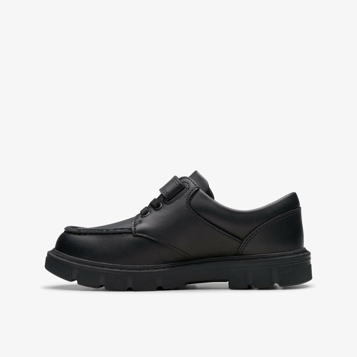 Lorcam Edge Kid Black Leather - Clarks Kids