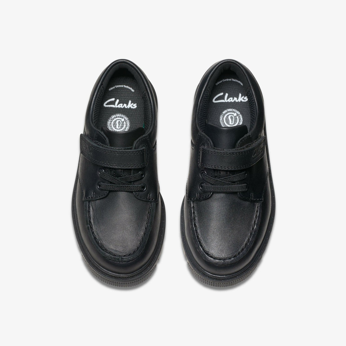 Lorcam Edge Kid Black Leather - Clarks Kids