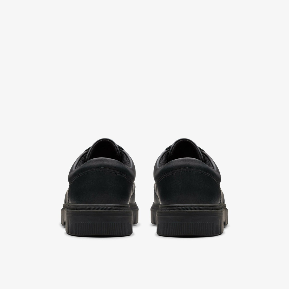 Lorcam Edge Youth Black Leather - Clarks Kids