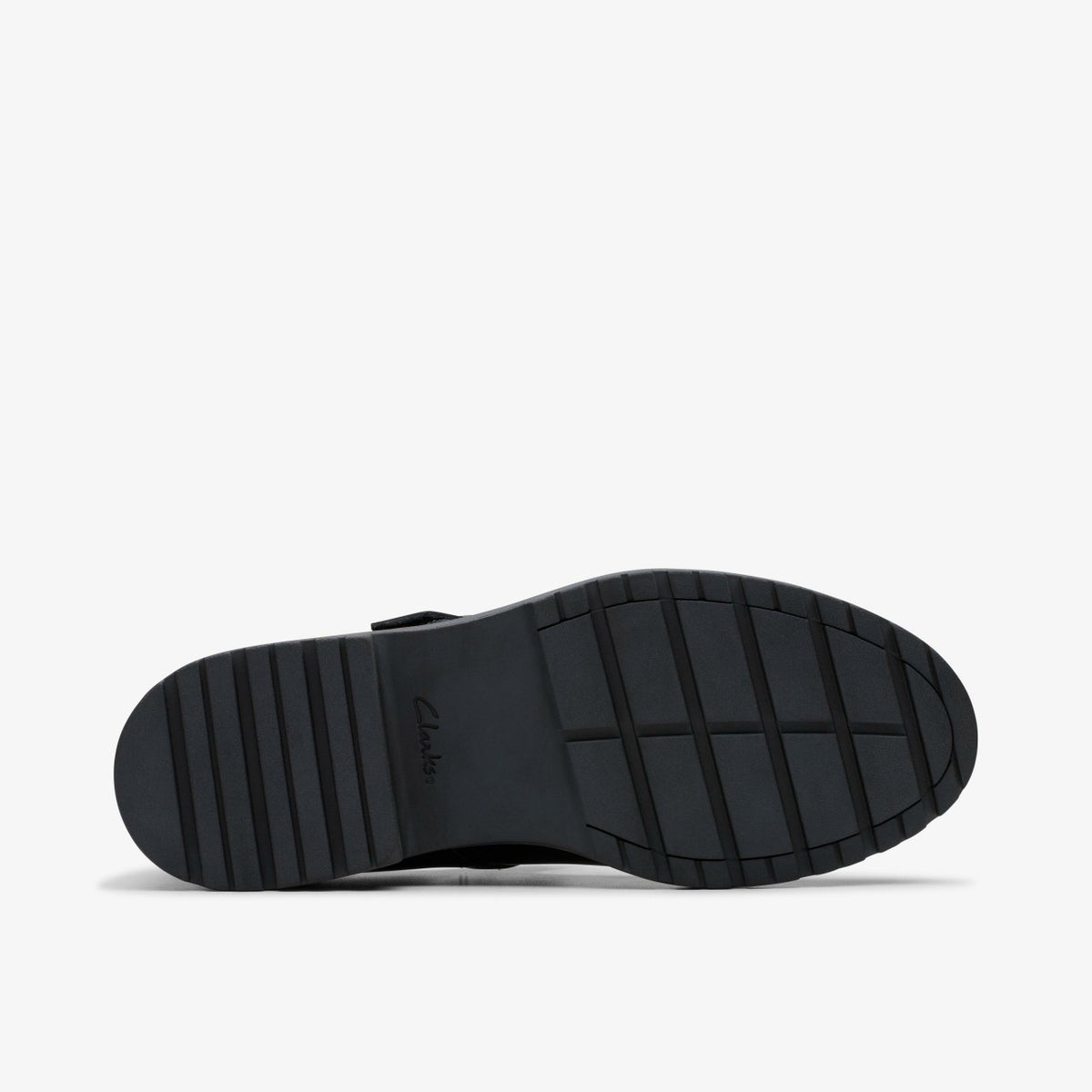 Loxham Bar Youth Black Patent - Clarks Kids