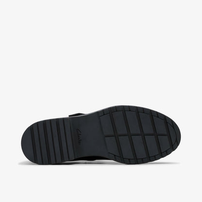 Loxham Bar Youth Black Patent - Clarks Kids