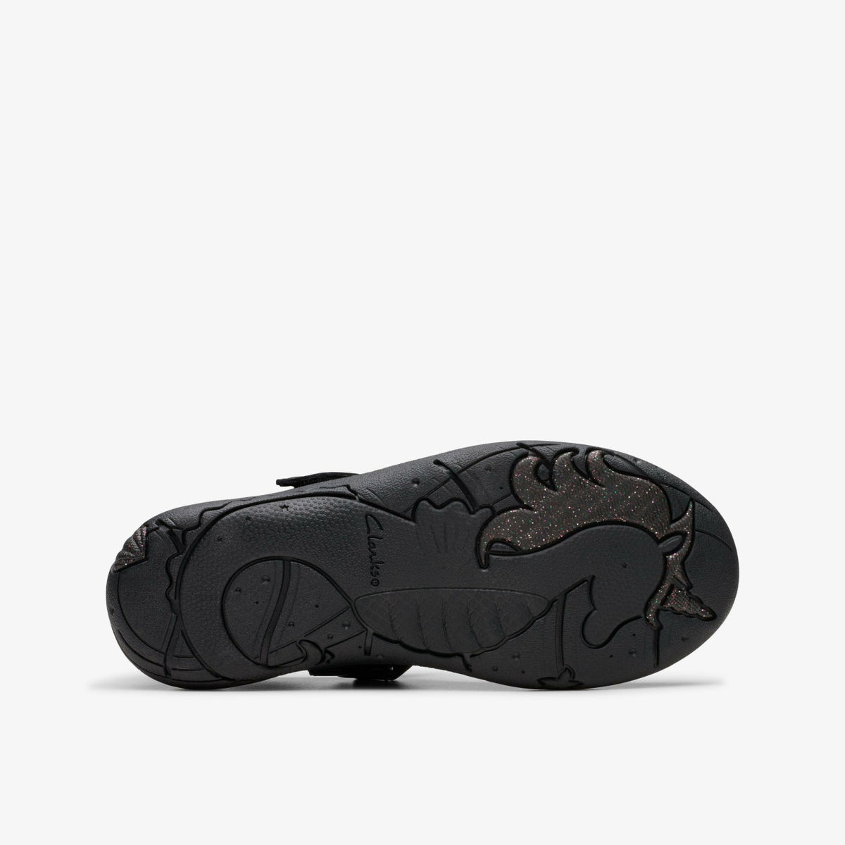 Relda Gem Kid Black Leather - Clarks Kids