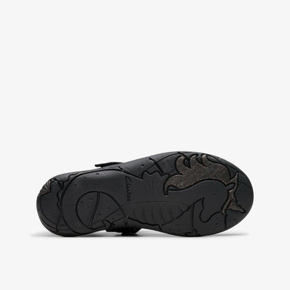 Relda Gem Kid Black Leather - Clarks Kids