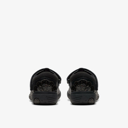 Relda Gem Kid Black Leather - Clarks Kids