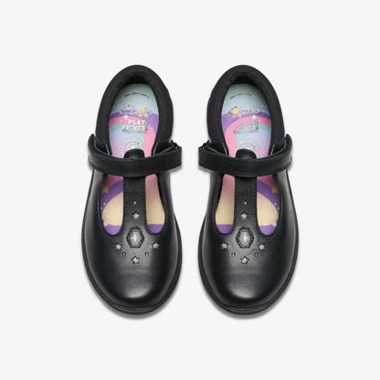 Relda Gem Kid Black Leather - Clarks Kids