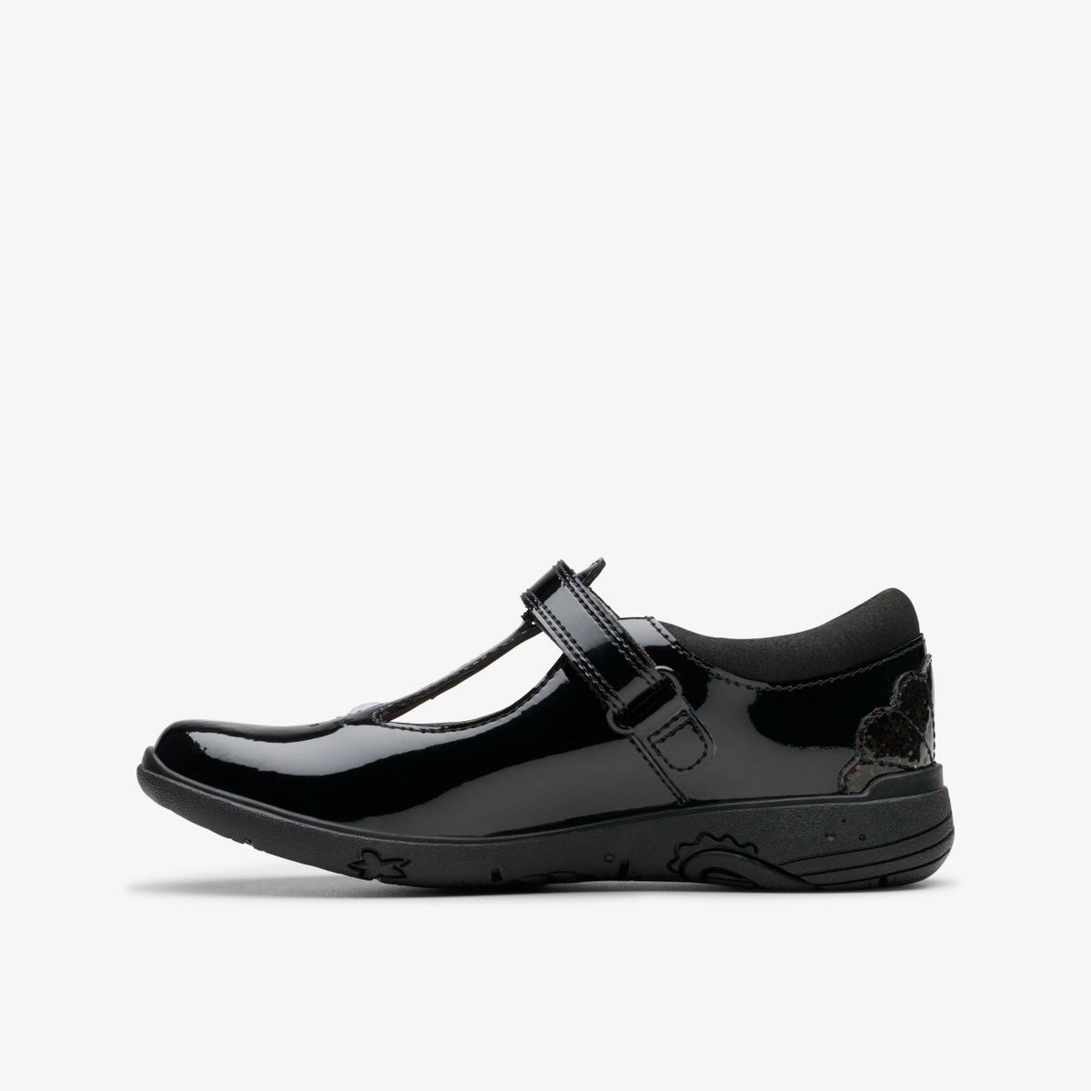 Relda Gem Kid Black Patent - Clarks Kids