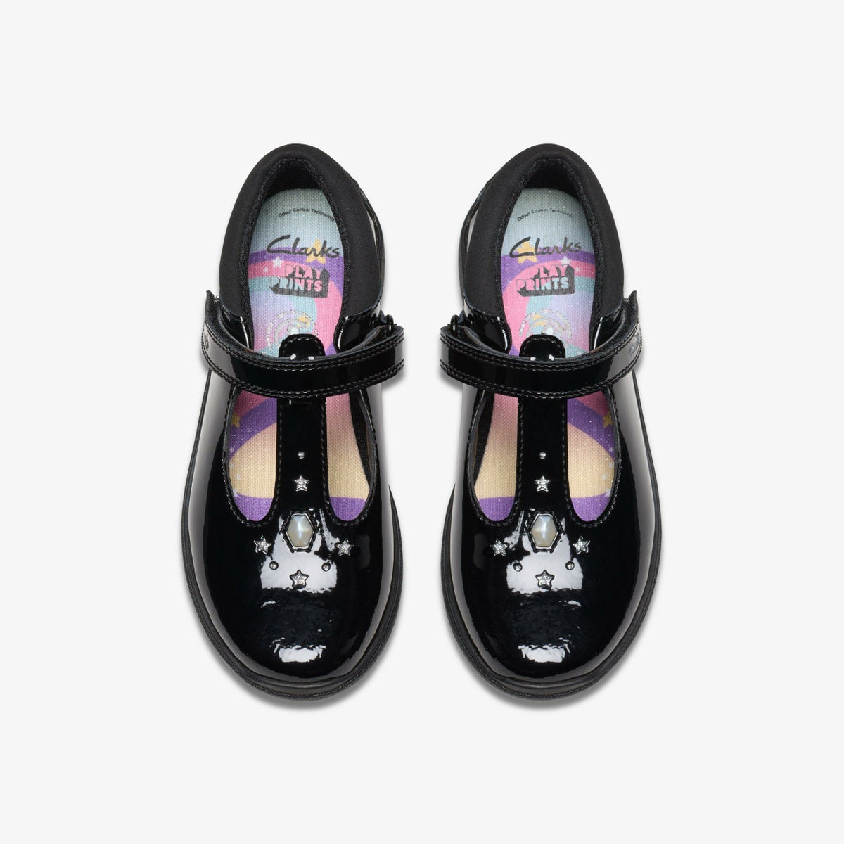 Relda Gem Kid Black Patent - Clarks Kids