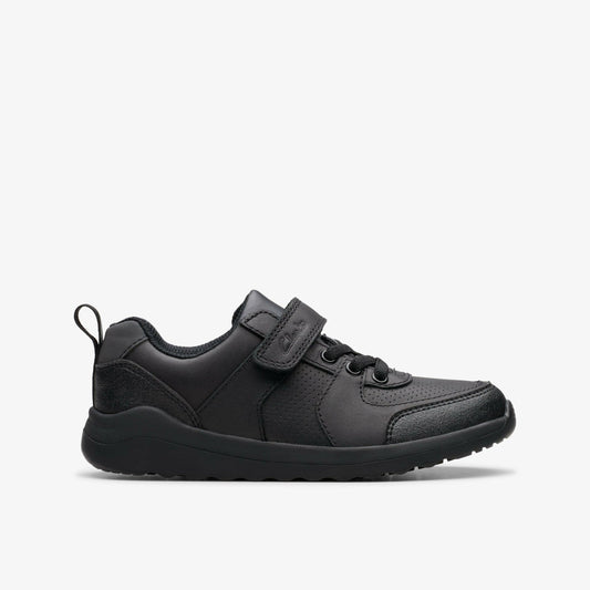 Daze Bright Kid Black Leather - Clarks Kids