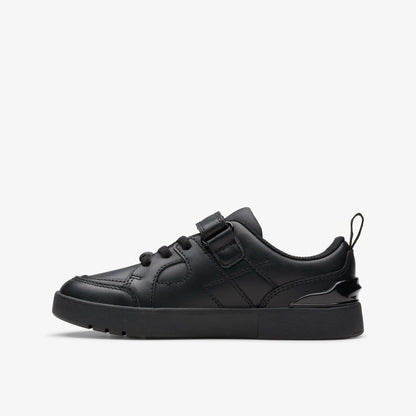 Oslo Flare Kid Black Leather - Clarks Kids