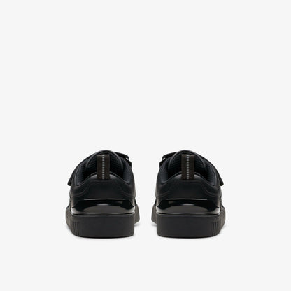 Oslo Flare Kid Black Leather - Clarks Kids