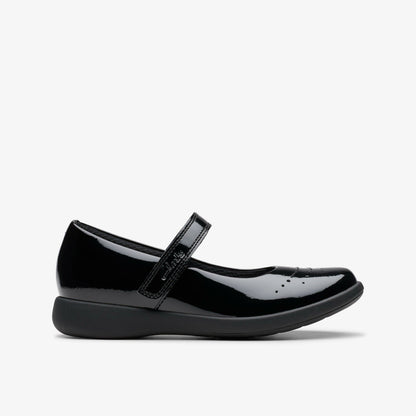 Etch Gem Kid Black Patent - Clarks Kids